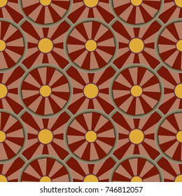 Seamless texture with colored circle pattern for background.