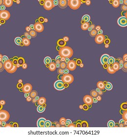 Seamless texture with colored circle pattern for background.