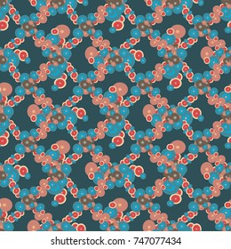 Seamless texture with colored circle pattern for background.