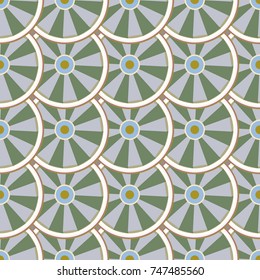 Seamless texture with colored circle pattern for background.