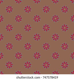 Seamless texture with colored circle pattern for background.