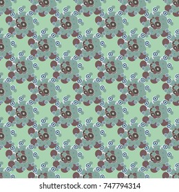 Seamless texture with colored circle pattern for background.