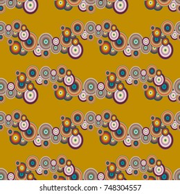 Seamless texture with colored circle pattern for background.