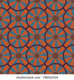 Seamless texture with colored circle pattern for background.
