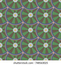 Seamless texture with colored circle pattern for background.