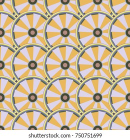 Seamless texture with colored circle pattern for background.