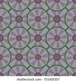 Seamless texture with colored circle pattern for background.