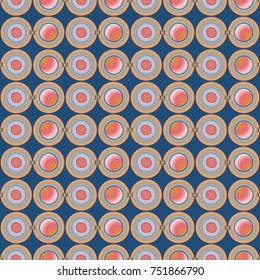 Seamless texture with colored circle pattern for background.