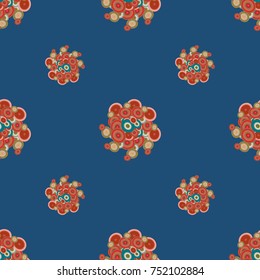 Seamless texture with colored circle pattern for background.