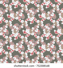 Seamless texture with colored circle pattern for background.