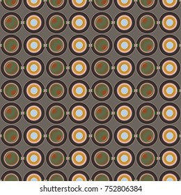 Seamless texture with colored circle pattern for background.