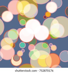 Seamless texture with colored circle pattern for background.