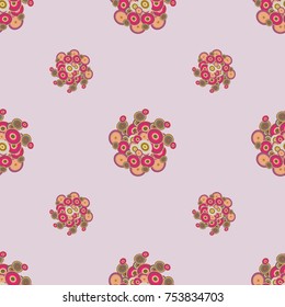 Seamless texture with colored circle pattern for background.