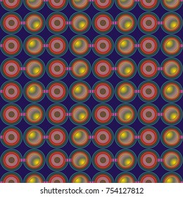 Seamless texture with colored circle pattern for background.