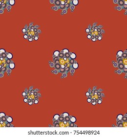 Seamless texture with colored circle pattern for background.