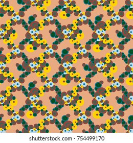 Seamless texture with colored circle pattern for background.