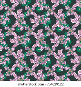 Seamless texture with colored circle pattern for background.
