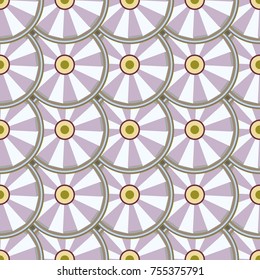 Seamless texture with colored circle pattern for background.