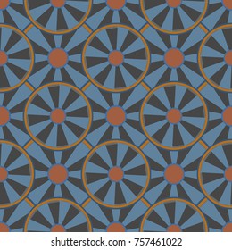 Seamless texture with colored circle pattern for background.