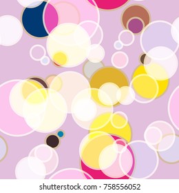 Seamless texture with colored circle pattern for background.