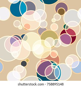 Seamless texture with colored circle pattern for background.
