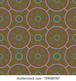 Seamless texture with colored circle pattern for background.
