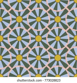 Seamless texture with colored circle pattern for background.