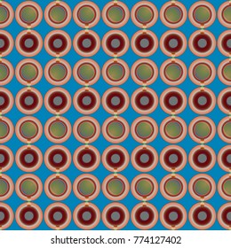 Seamless texture with colored circle pattern for background.