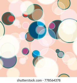 Seamless texture with colored circle pattern for background.