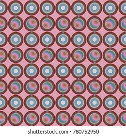 Seamless texture with colored circle pattern for background.