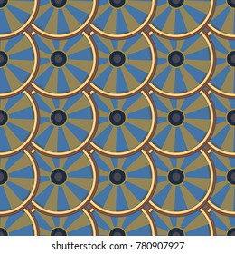 Seamless texture with colored circle pattern for background.