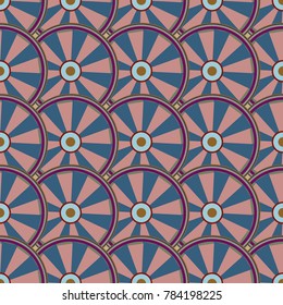 Seamless texture with colored circle pattern for background.