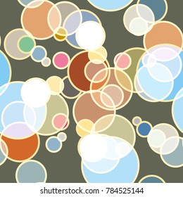 Seamless texture with colored circle pattern for background.