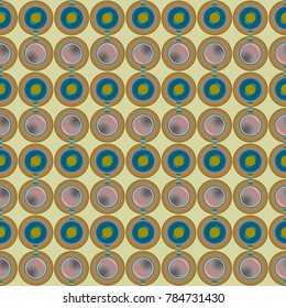 Seamless texture with colored circle pattern for background.