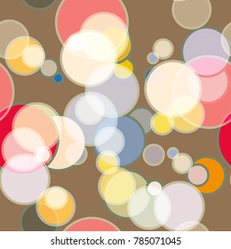 Seamless texture with colored circle pattern for background.
