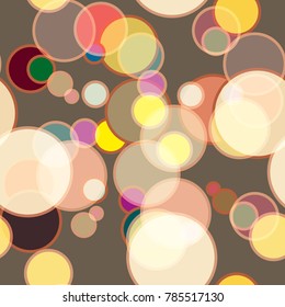 Seamless texture with colored circle pattern for background.