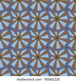 Seamless texture with colored circle pattern for background.