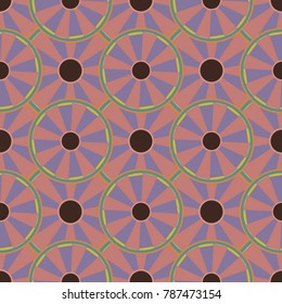 Seamless texture with colored circle pattern for background.