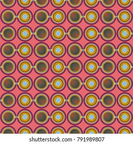 Seamless texture with colored circle pattern for background.