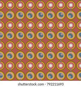 Seamless texture with colored circle pattern for background.