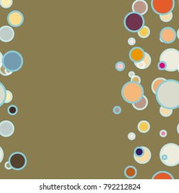 Seamless texture with colored circle pattern for background.