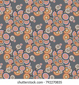 Seamless texture with colored circle pattern for background.