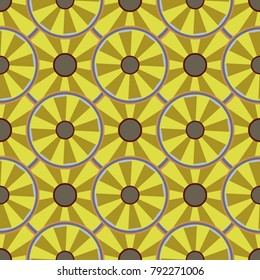 Seamless texture with colored circle pattern for background.