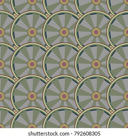 Seamless texture with colored circle pattern for background.