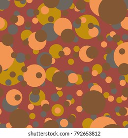 Seamless texture with colored circle pattern for background.