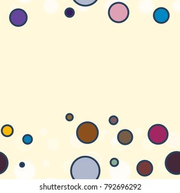Seamless texture with colored circle pattern for background.
