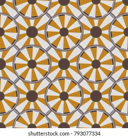 Seamless texture with colored circle pattern for background.