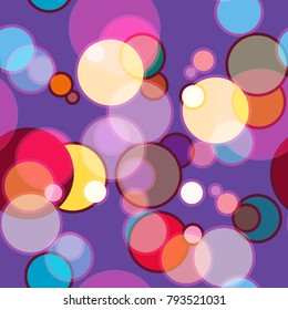 Seamless texture with colored circle pattern for background.