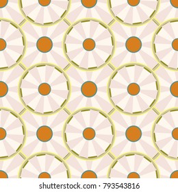 Seamless texture with colored circle pattern for background.