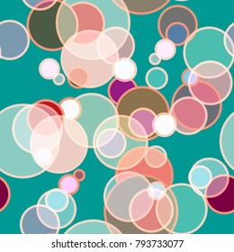 Seamless texture with colored circle pattern for background.